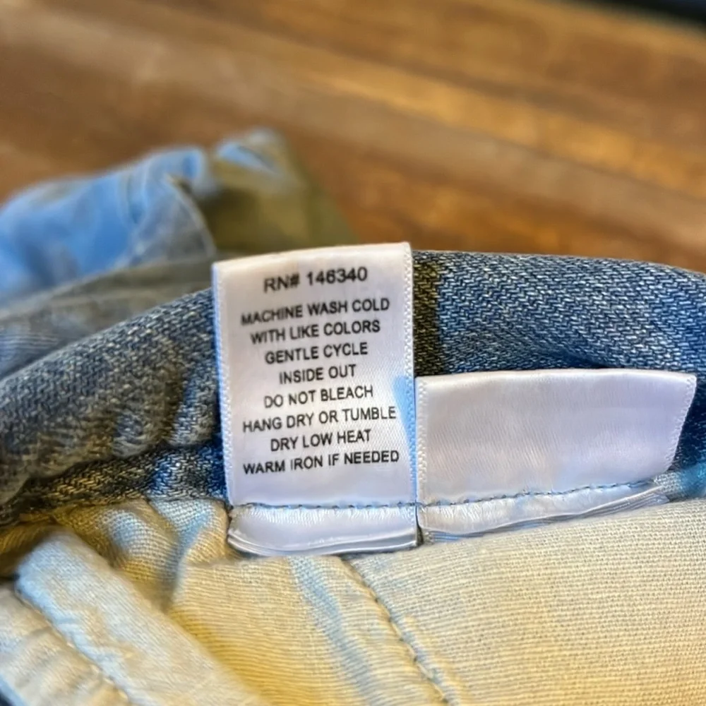 AMO Denim Skip Romper short sleeve light wash XL NWT casual carefree - Picture 14 of 16